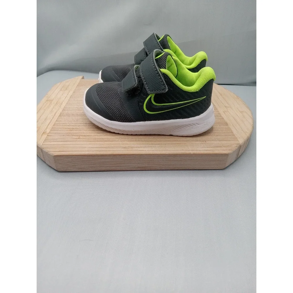 Nike AT1803-004 Star Runner 2 TDV Sneakers Toddler Shoes Grey Green Size 4C‎